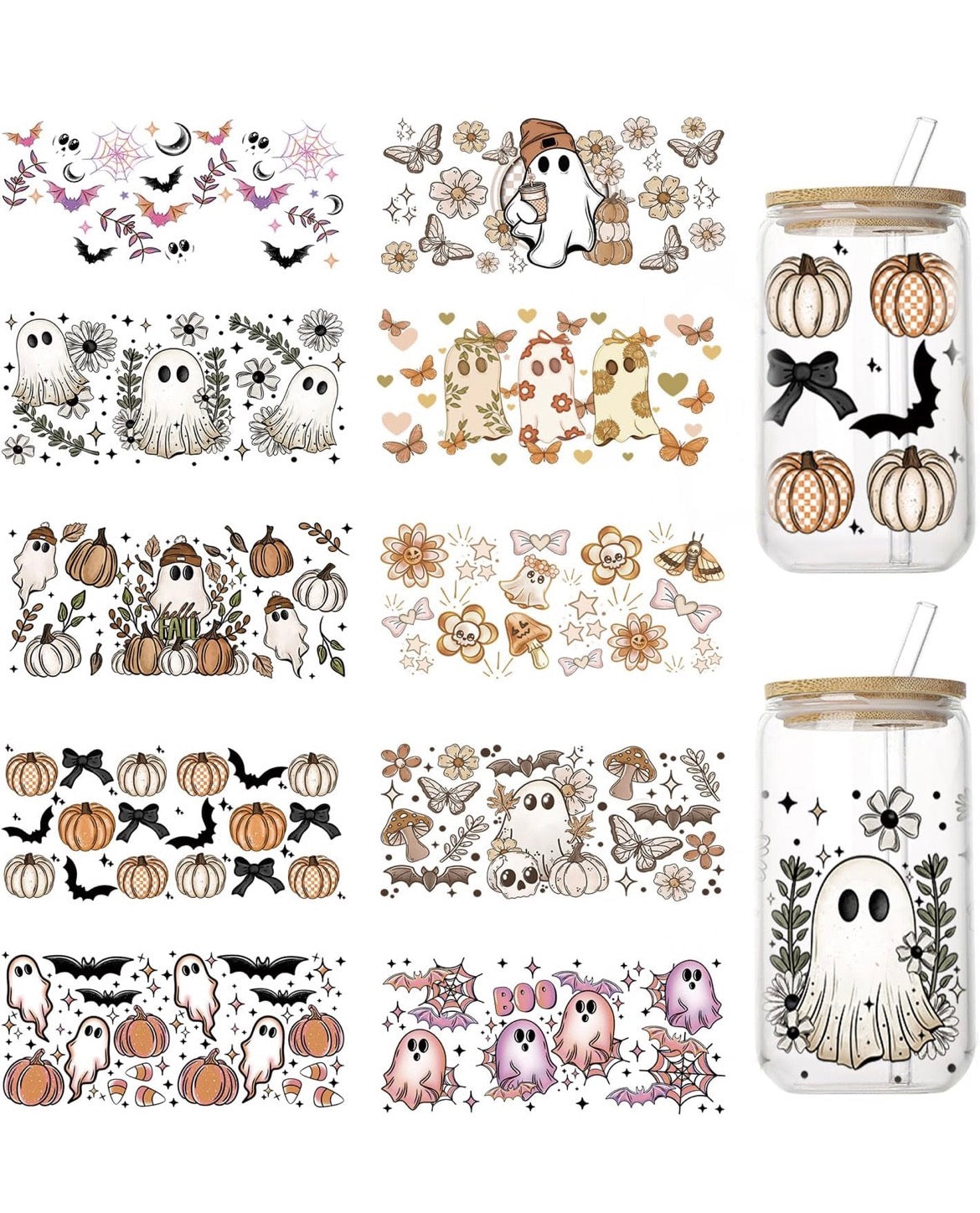 Pumpkin Ghosts designs 🎃👻