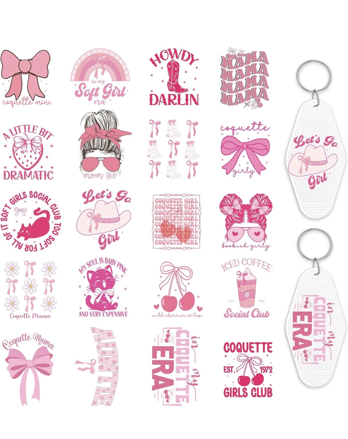 💕 Soft Girl Vibes Keychains ☕🎀