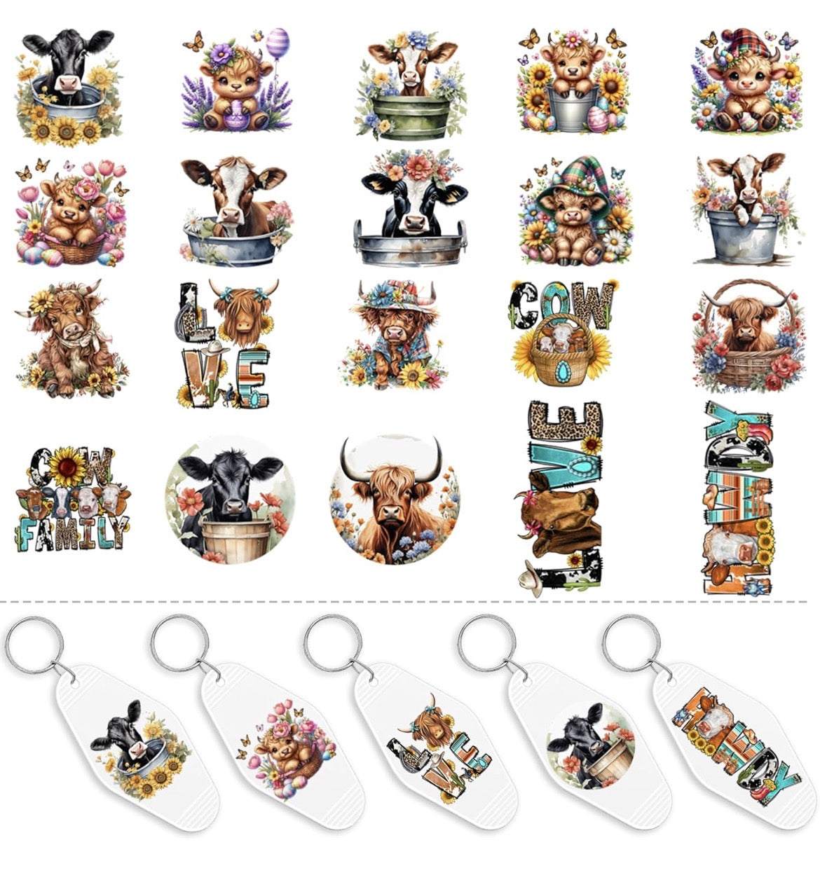 💛 Highland Hugs Keychain Collection 🐮