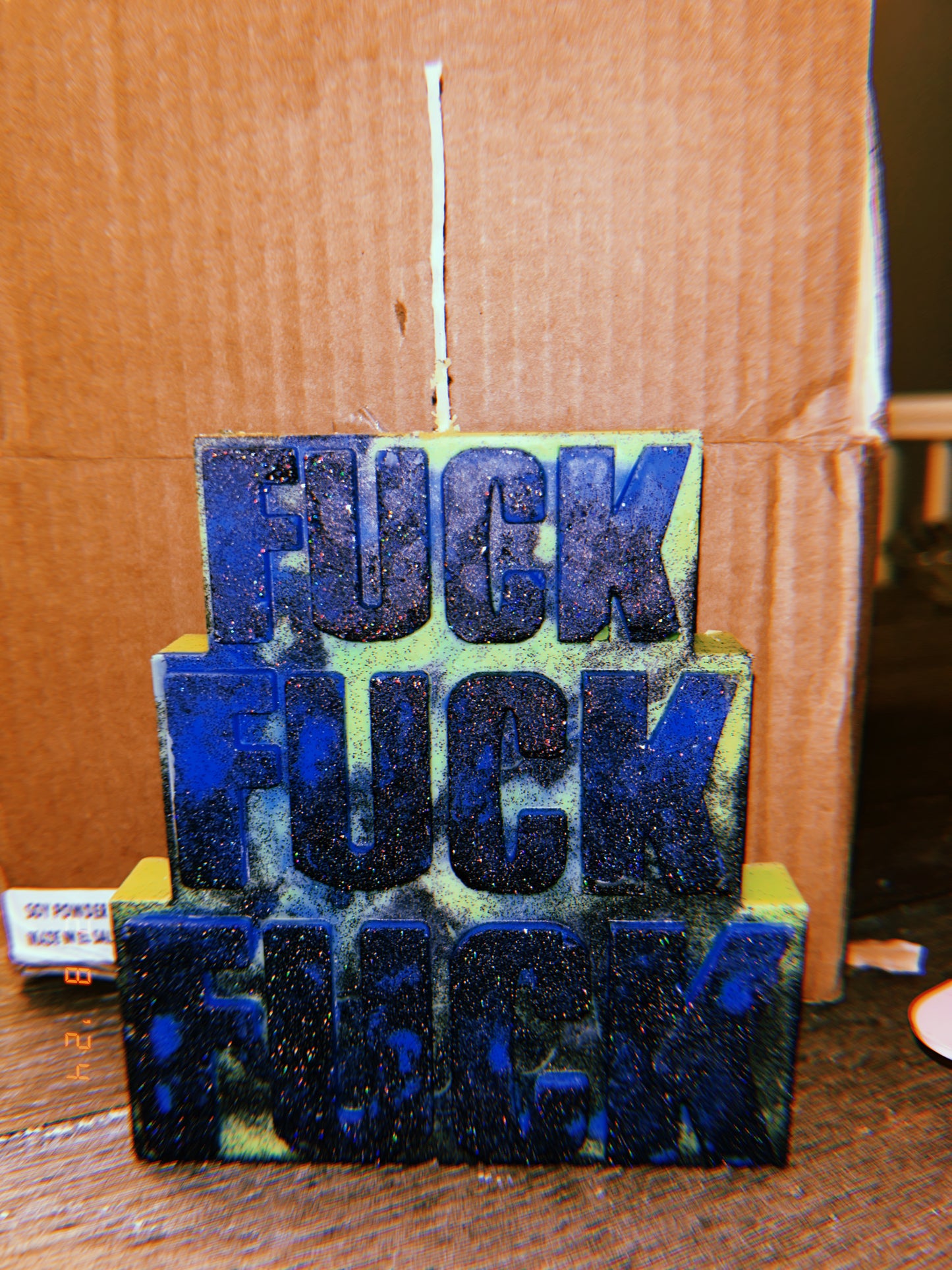 F*ck x3 word candle 🖕🏽🕯️