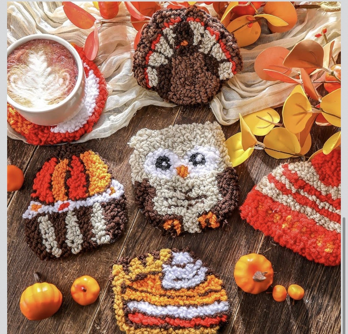 “Cute Thanksgiving Coaster” designs 🧡🍁🦃