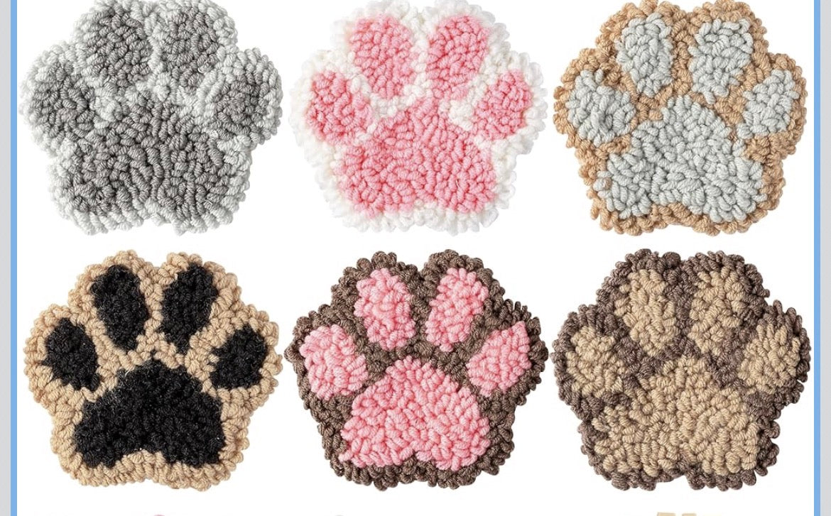 🎬 Claw & Order: 6-Pack Paw Coasters 🐾