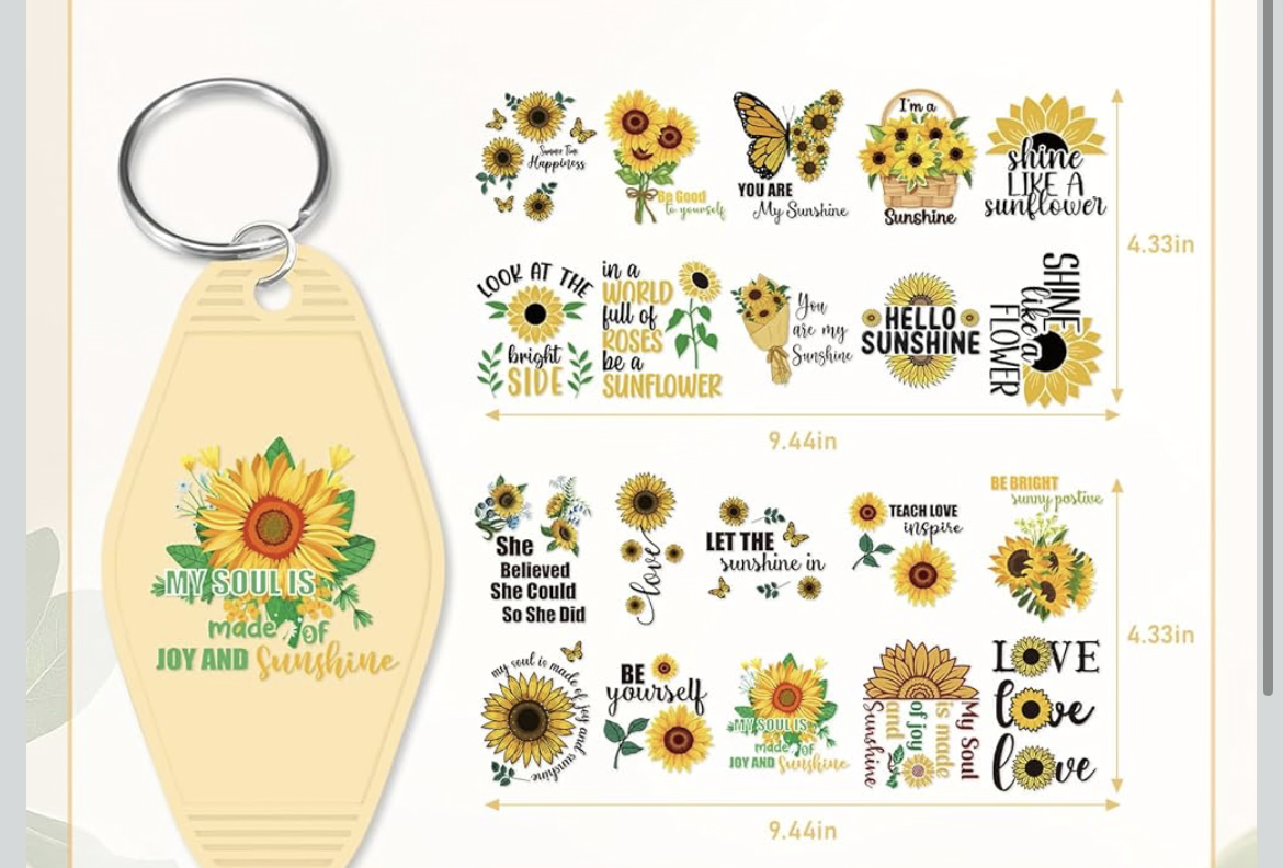 Sunflower Keychain Designs 🌻