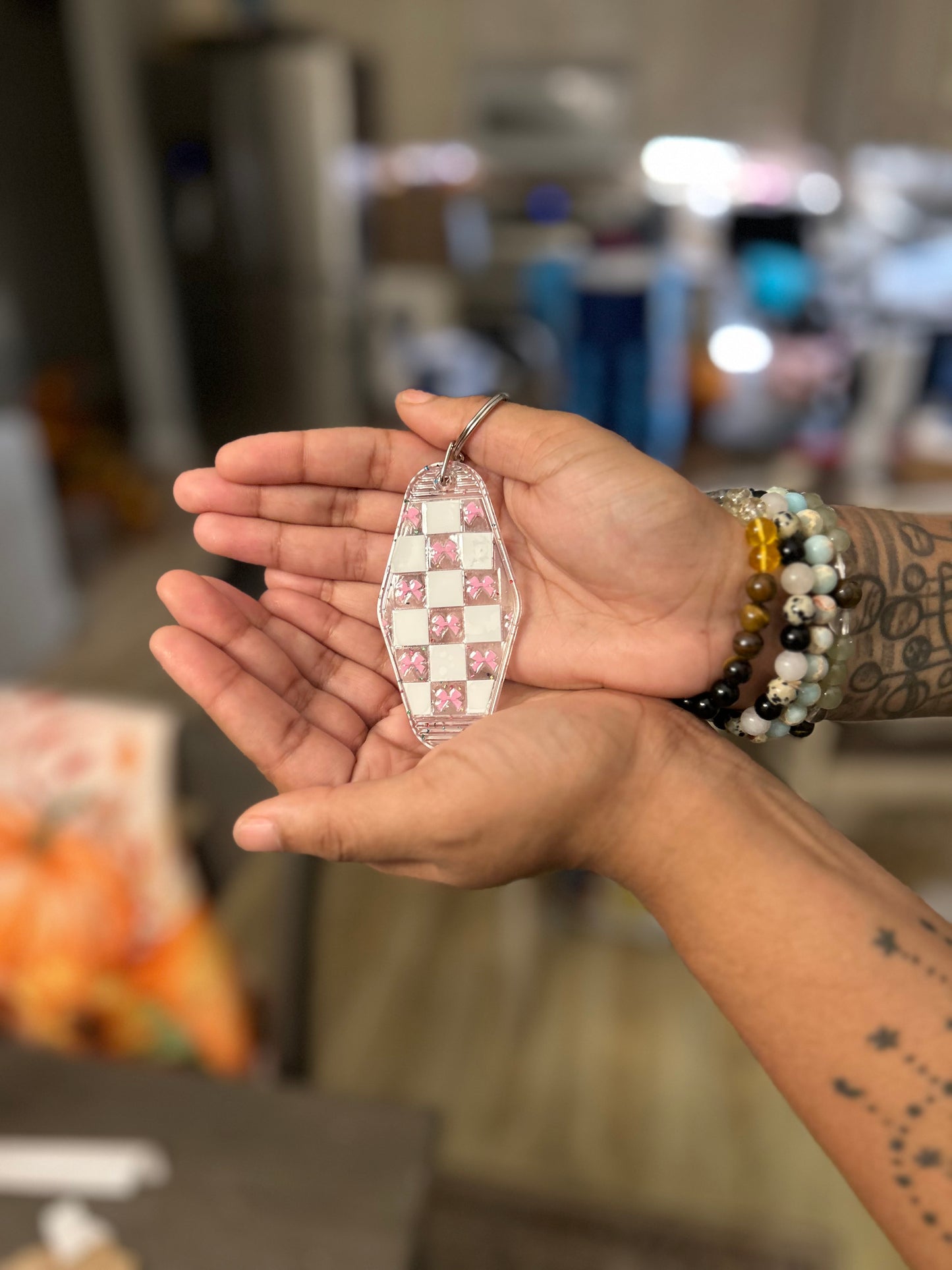 Checkered Cutie Keychain 🎀