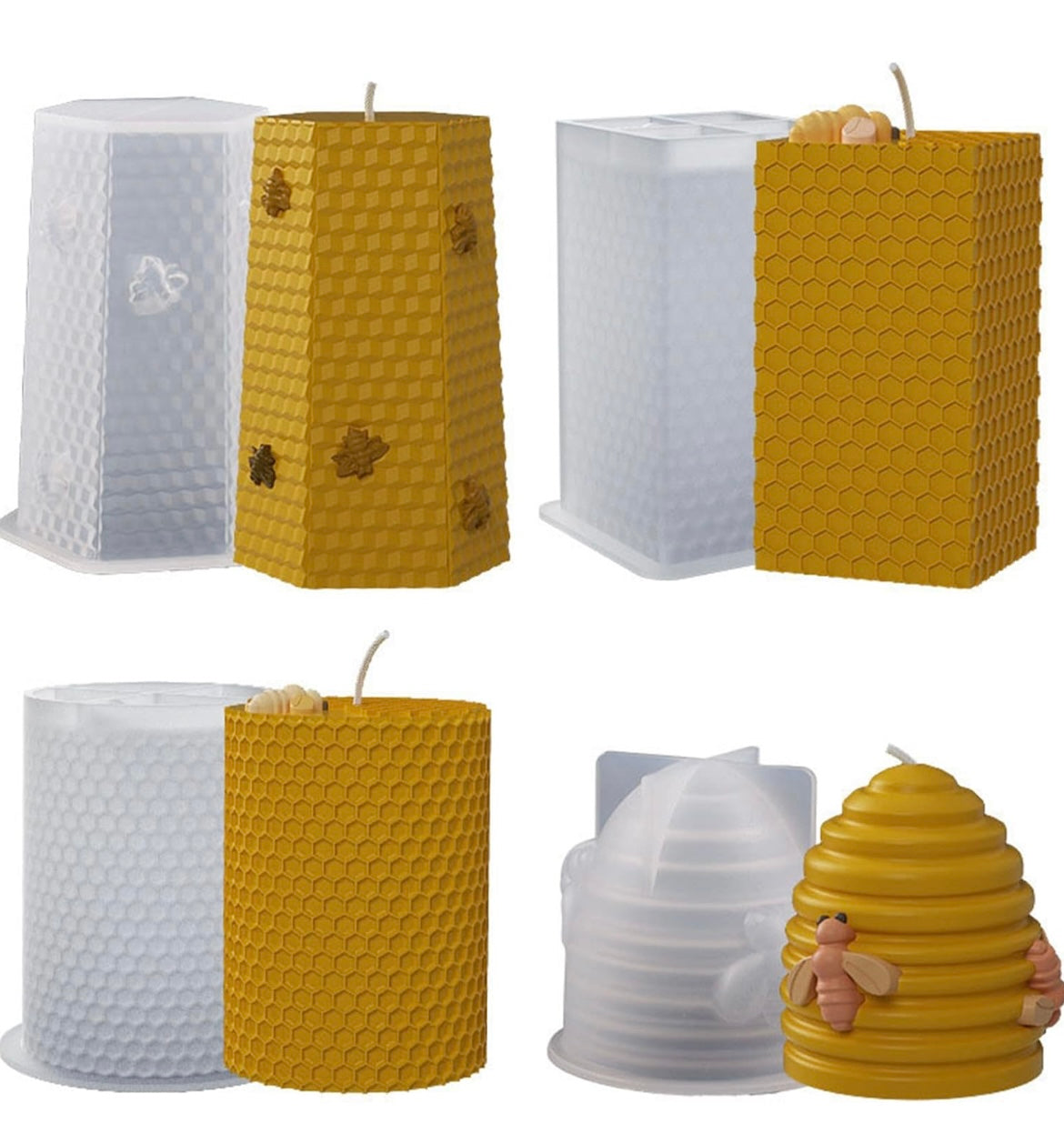 Large Honeycombs and small beehive Candles 🐝 🍯