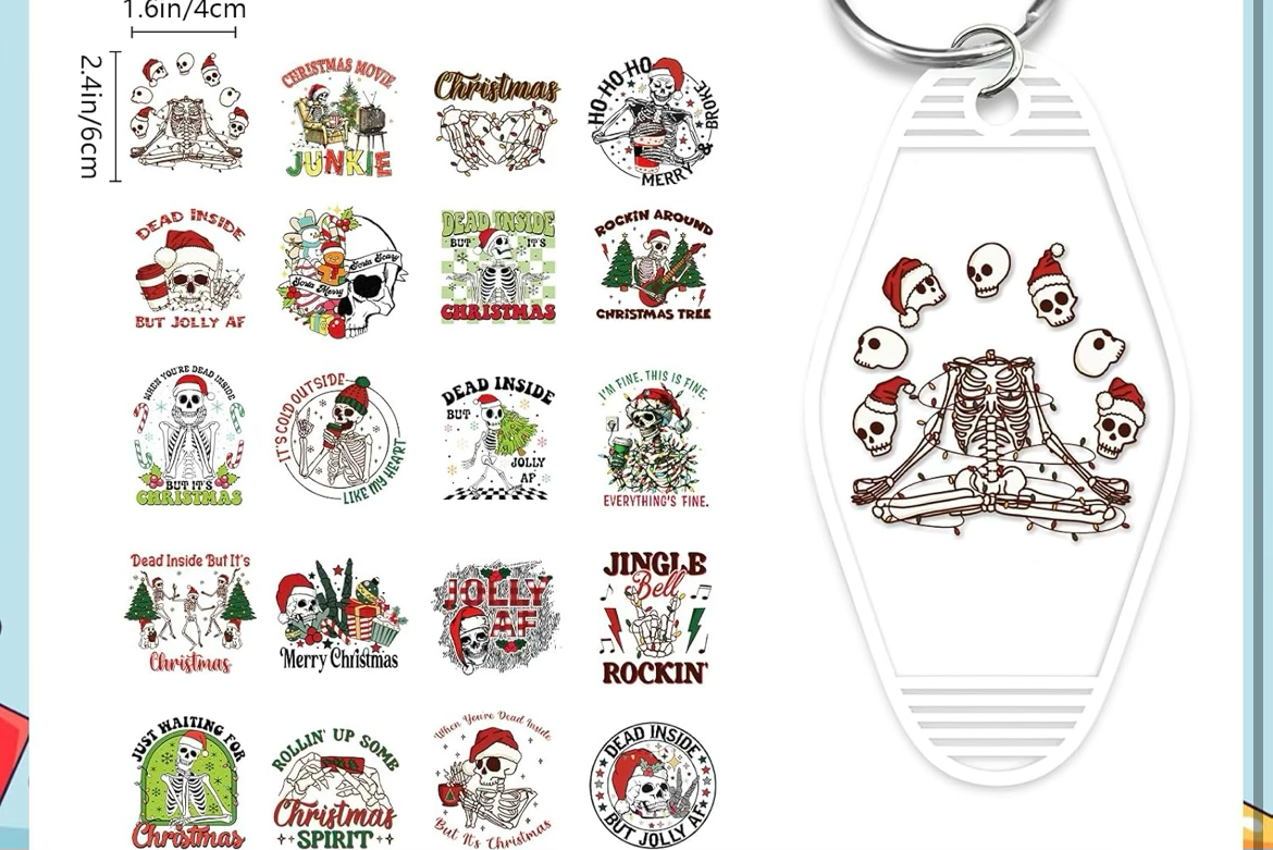 Spooky Christmas Keychain Designs 🌲🎄💀