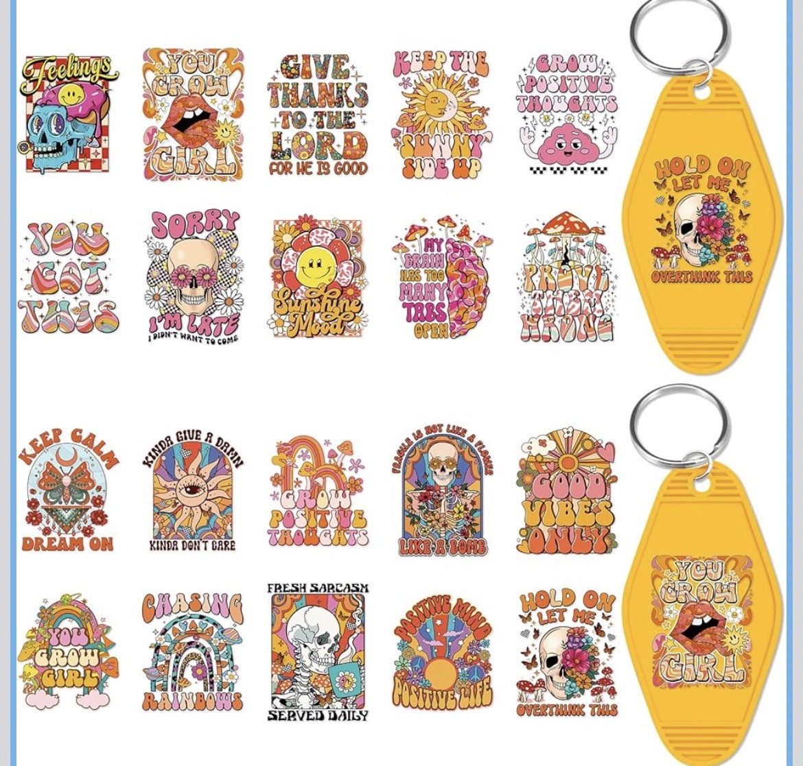 ✨“Groovy Little Reminders” Keychain Collection✨