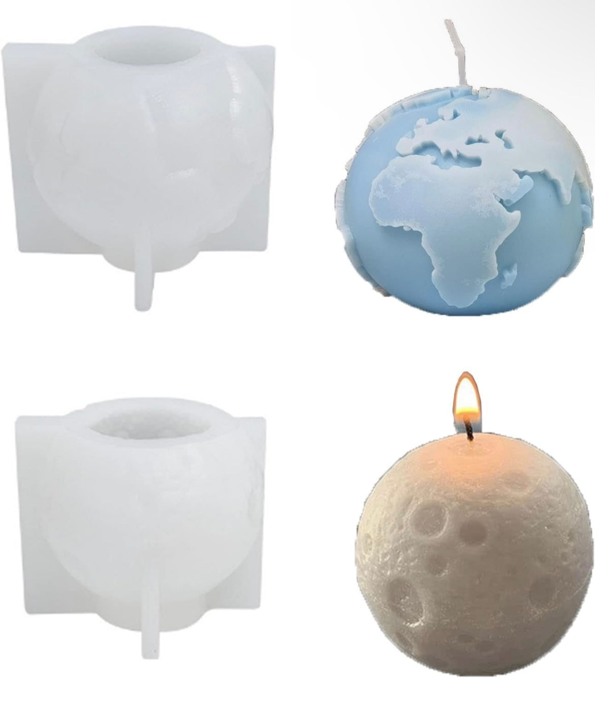 Moon & Earth Candles 🌑🌏✨