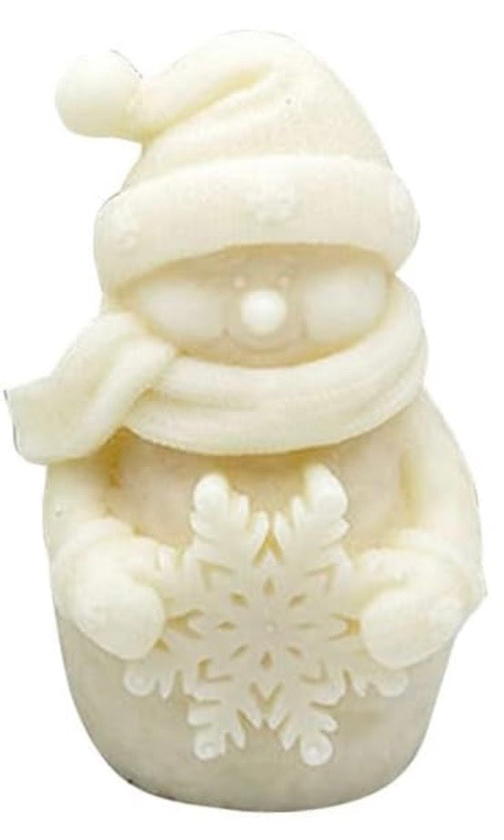 Snowman holding snowflake candle ☃️❄️🕯️