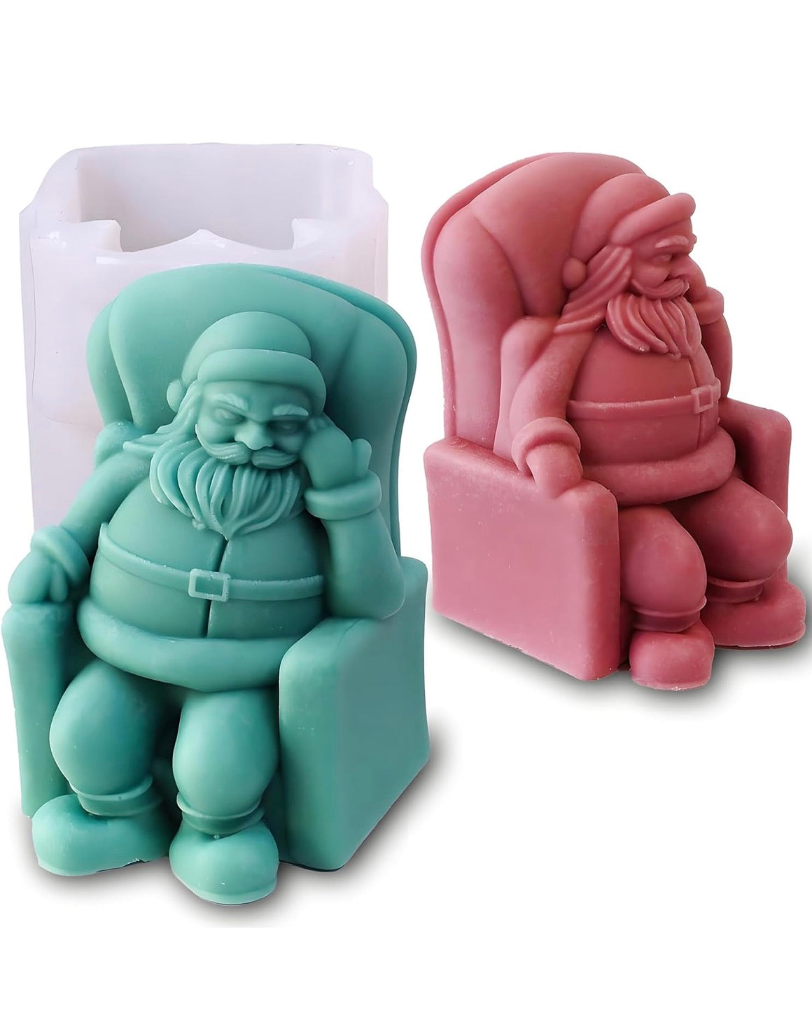 Napping Santa Candle