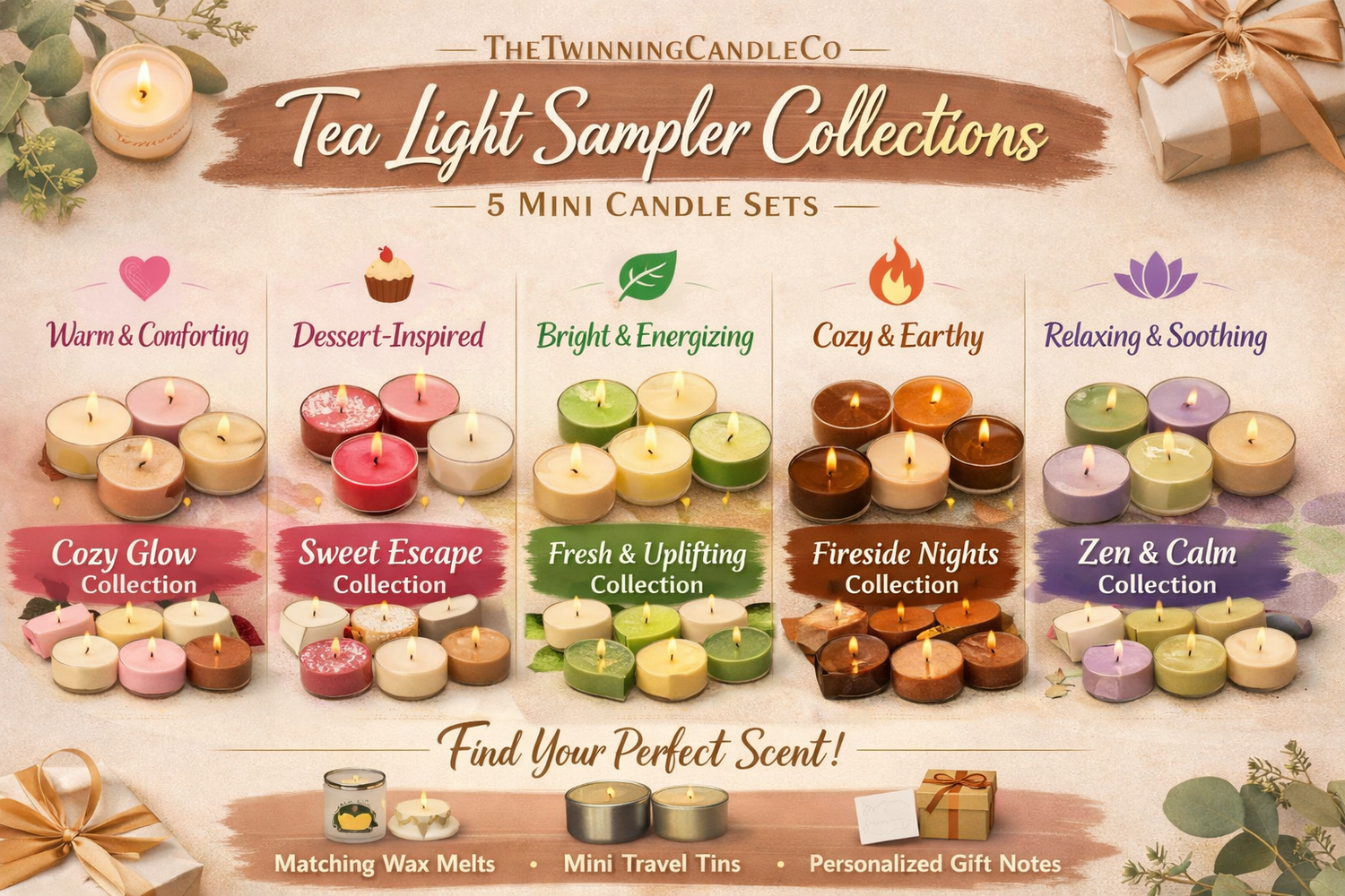 🕯️ TheTwinningCandleCo Tea Light Sampler Collections 🕯️