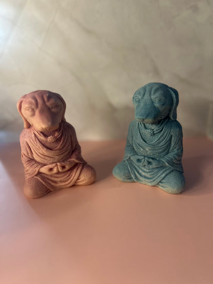 Meditating Dog Candle 🐶🧘🏽‍♂️📿