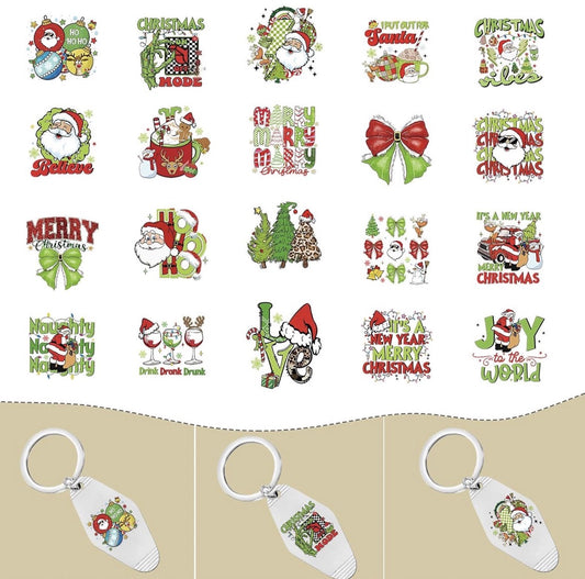 🎅 Classic Christmas Charm Keychains 🎀❤️💚