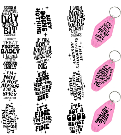 It’s Fine. I’m Fine keychain design 🙂