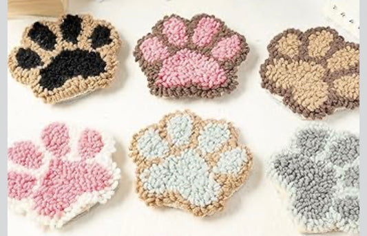 🎬 Claw & Order: 6-Pack Paw Coasters 🐾