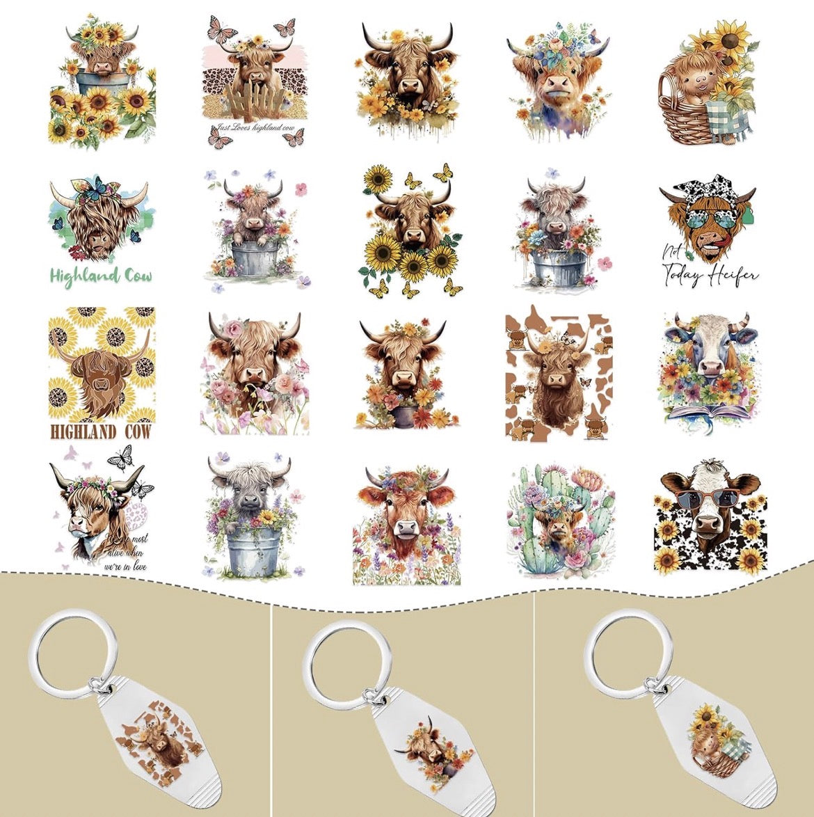 Pretty Highland Cows designs