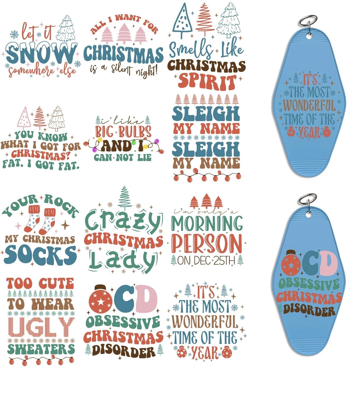 🎄 Sassy & Festive Keychains: Funny Christmas Quotes Collection