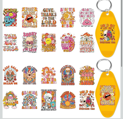 Groovy keychain designs ✌🏽☮️