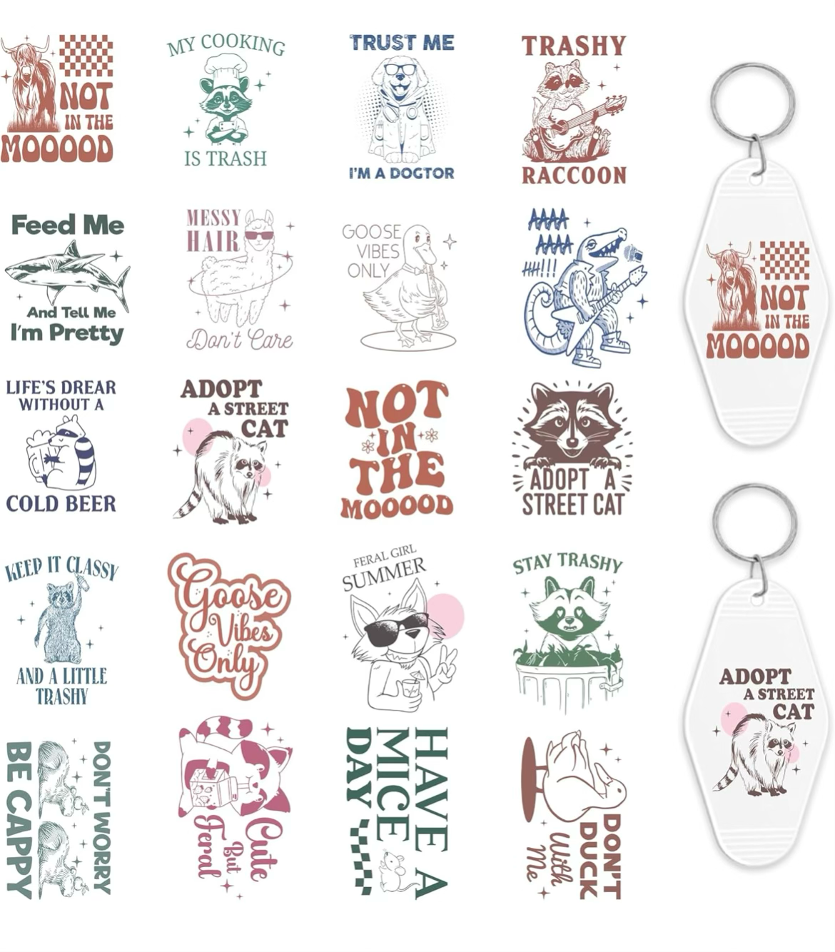 Funny Animal Keychain Designs 🔑🦝🐾