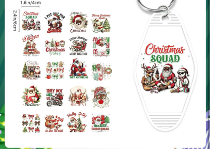 Tis’ the Season Christmas keychain designs 🎅🏽🎄❤️