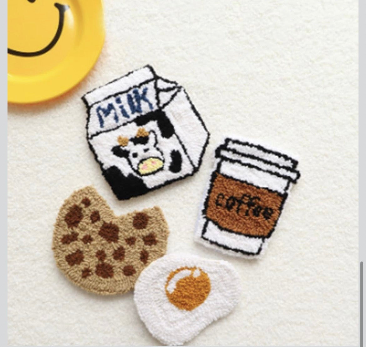 Brunch & Stitch: Breakfast Punch Needle Coasters 🥑☕🍪