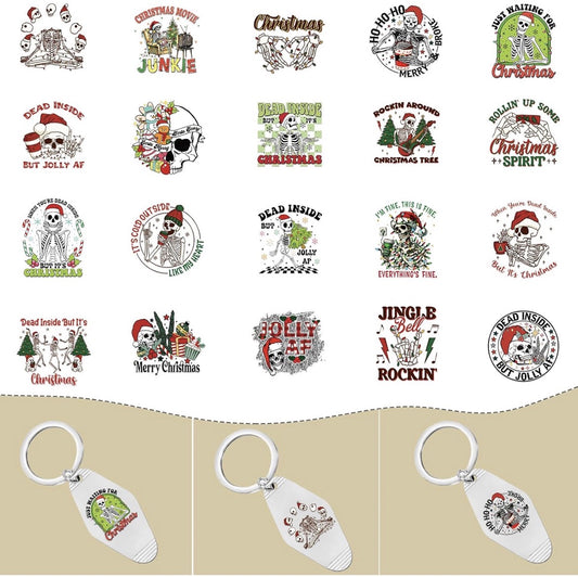 🎄🖤 Dead Inside But Festive Keychain Collection 💀✨