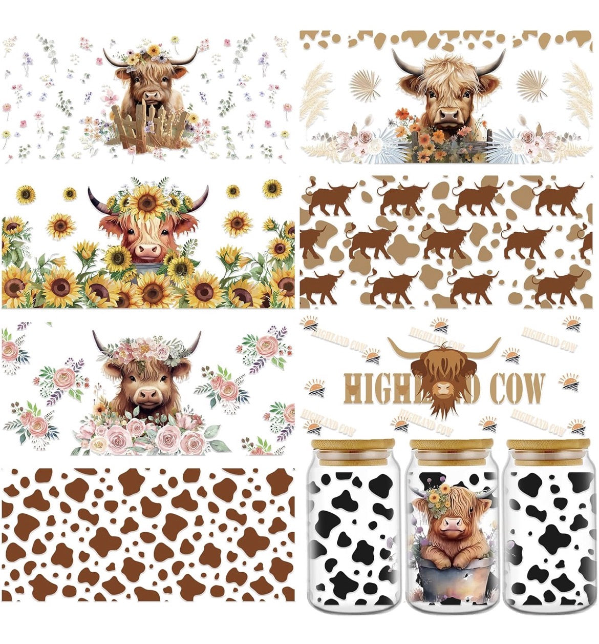 Adorable Highland Cows & Flowers 💐🐮