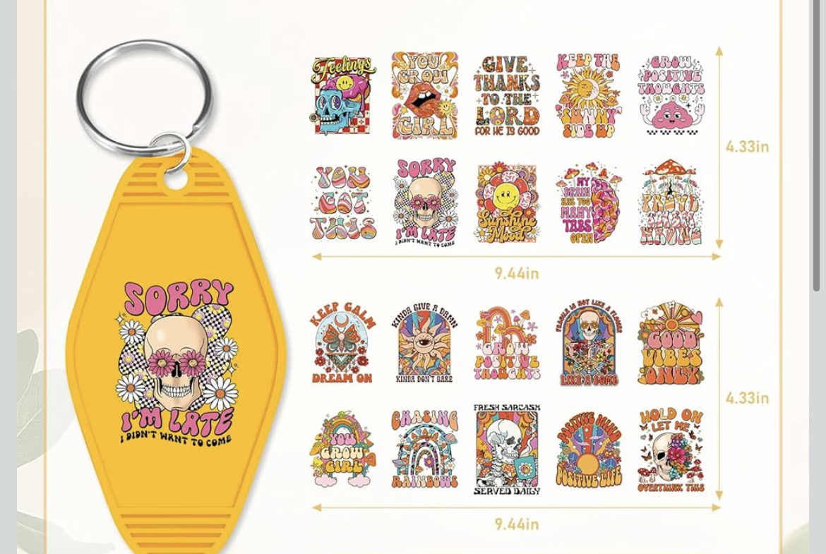 Groovy keychain designs ✌🏽☮️