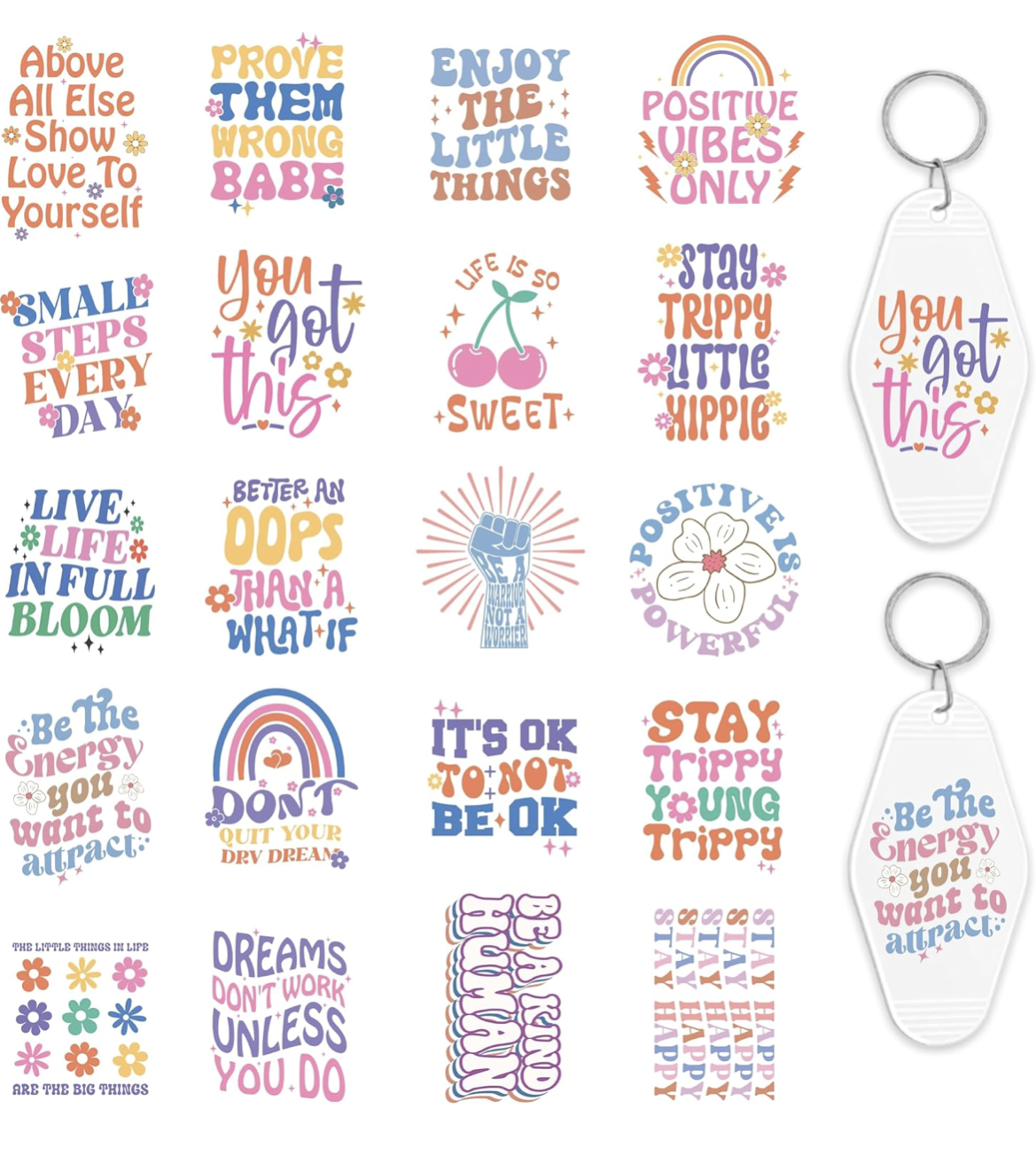 “Be Kind” keychain designs ☺️💞