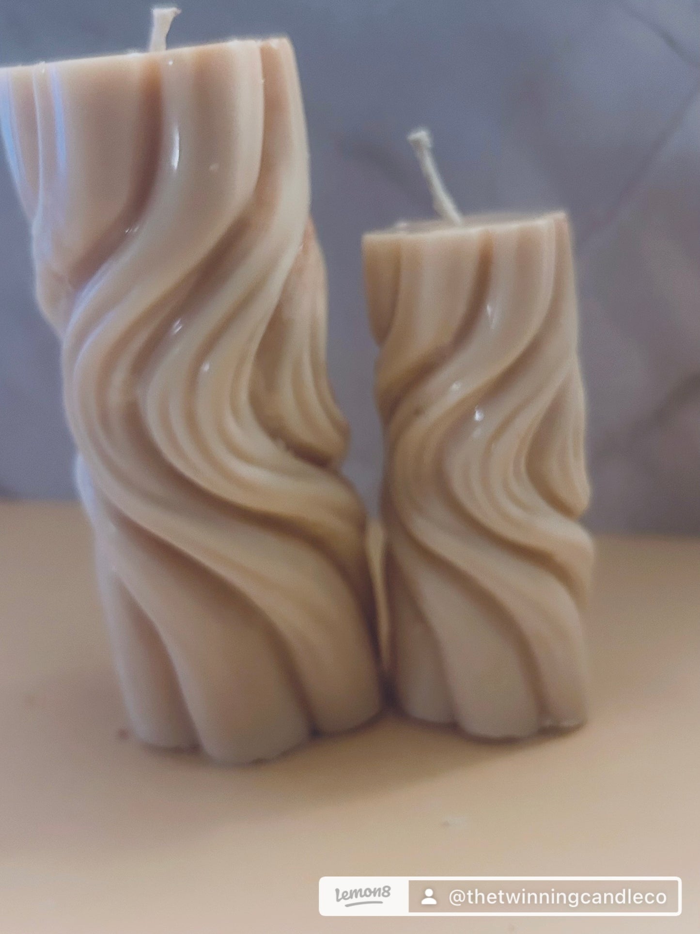 2 pack spiral wave candles 🌀🌊🕯️