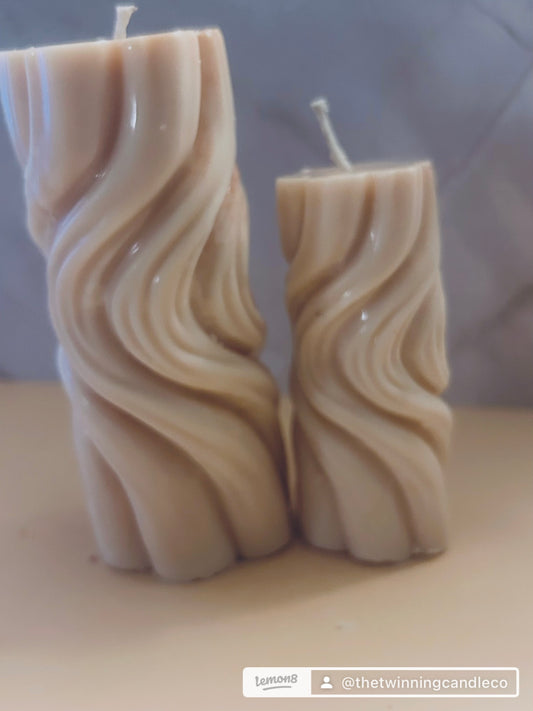 2 pack spiral wave candles 🌀🌊🕯️