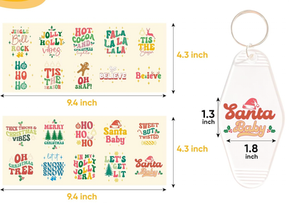 Holly Jolly Christmas keychain designs 🎄❤️