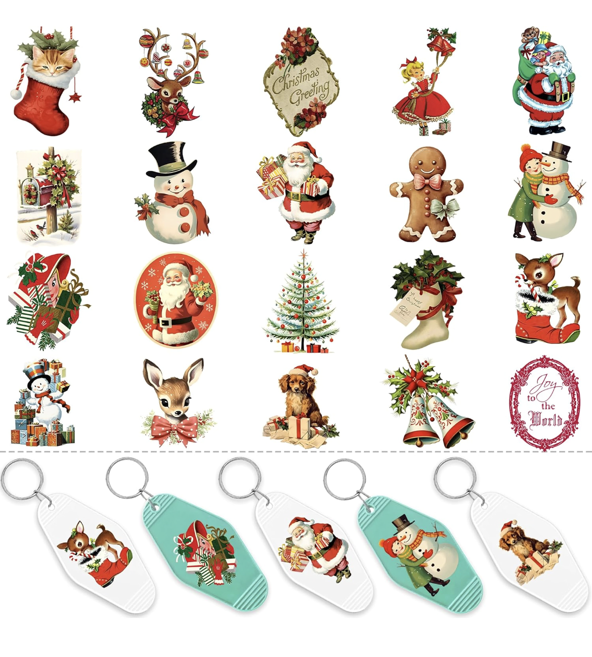 Retro Christmas keychain designs 🎄🎅🏼❤️