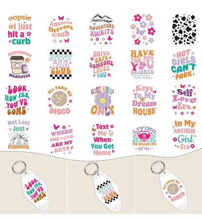 Anxious Girl Era Keychain Designs 💗