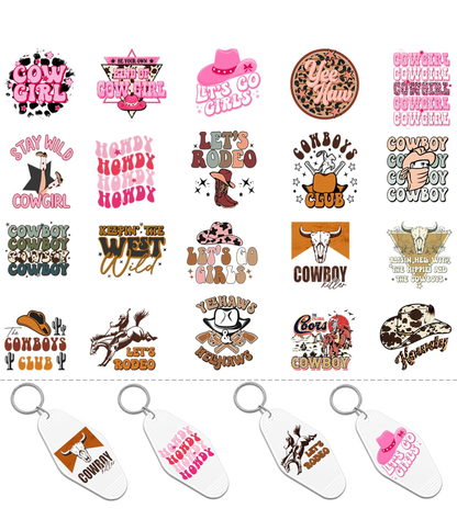 Retro Country Keychain designs 🤠🐂