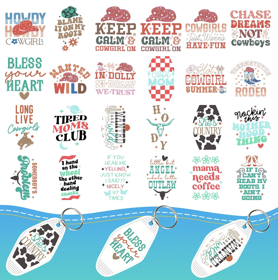 Cowgirl Keychain Designs 🤎🤠