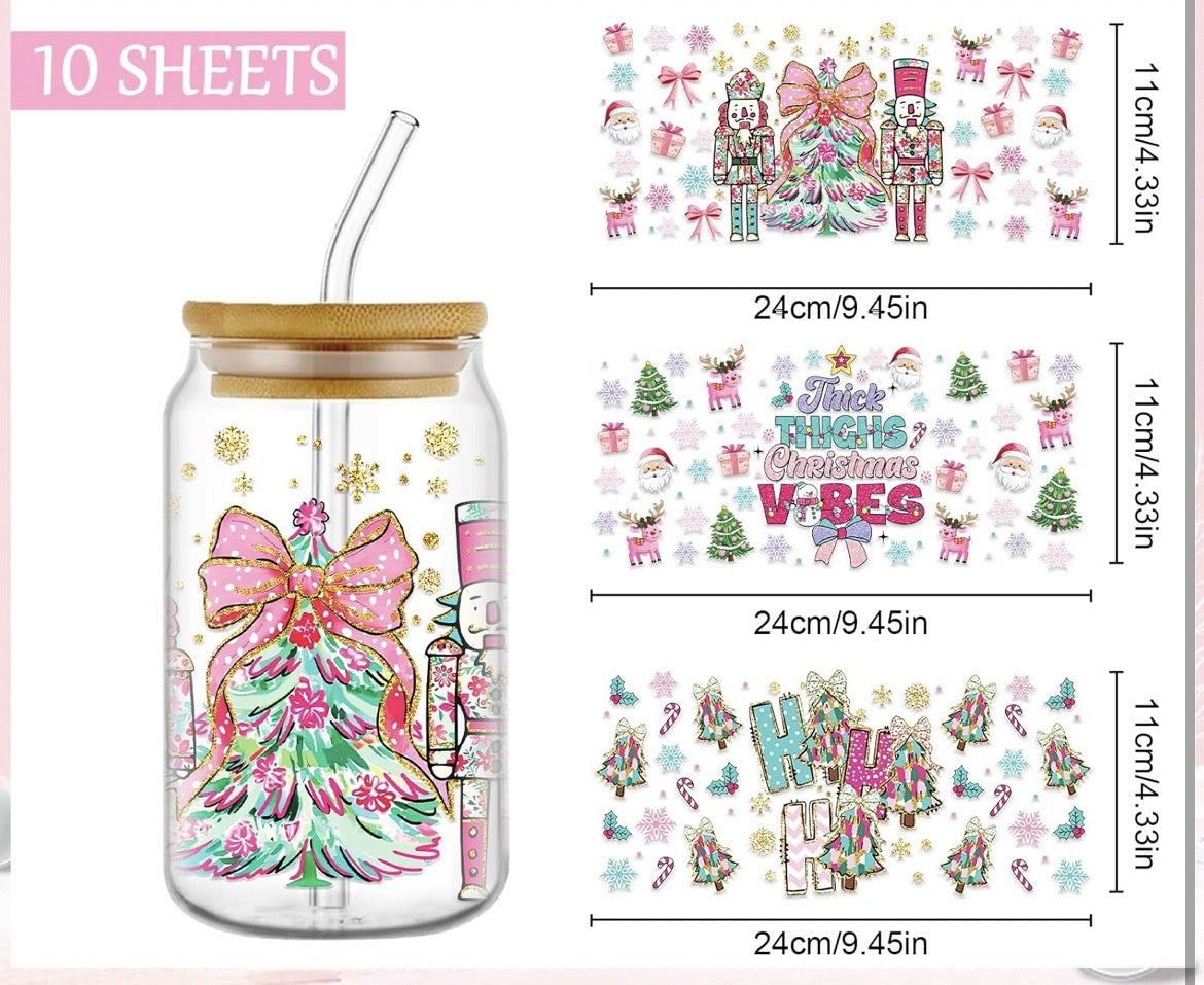 🎀✨ Sparkle & Cheer: Glitter Christmas Tumbler Wonderland 🎅🏼❄️