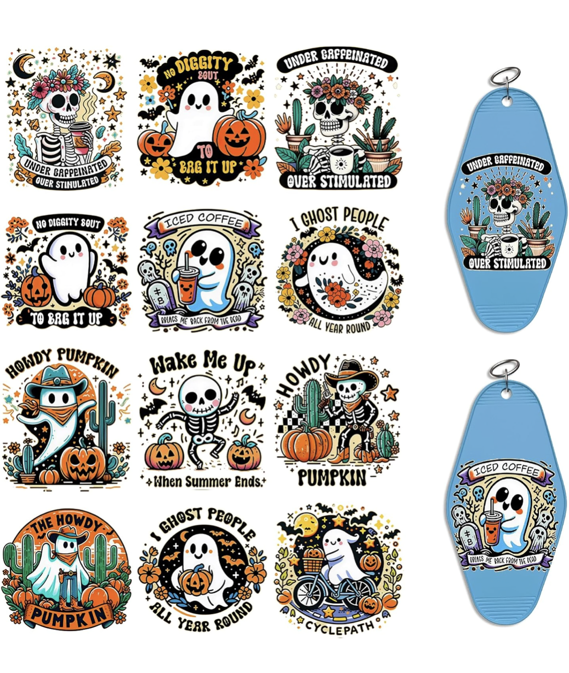 Cutie Ghost Keychain Designs 👻🖤