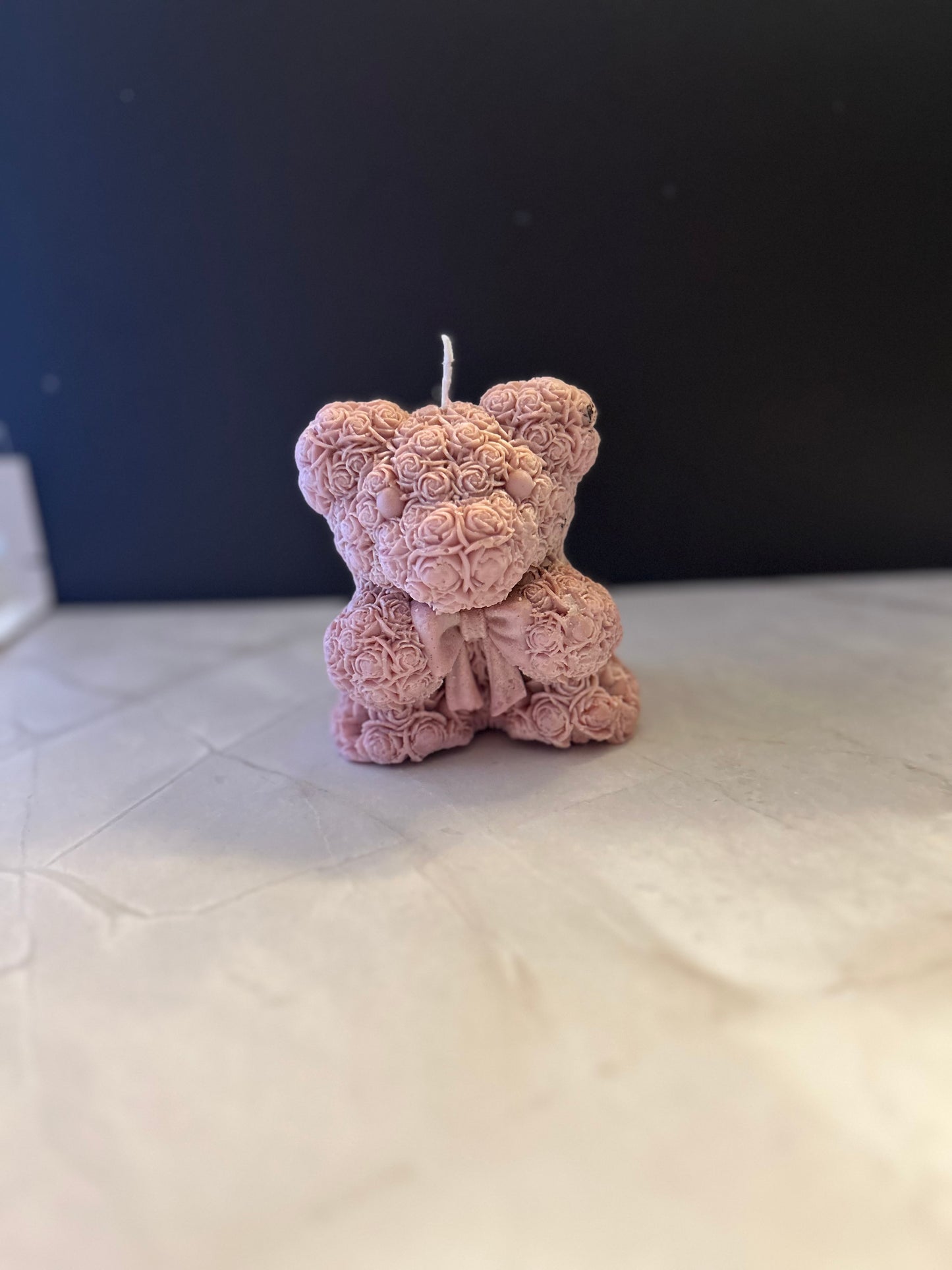 Rose Teddy Bear Candle