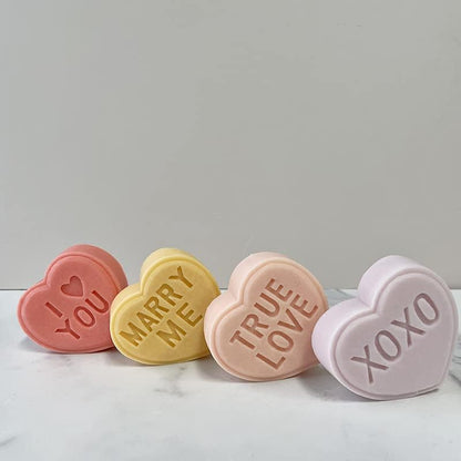 Set of 4 Heart Candle Molds