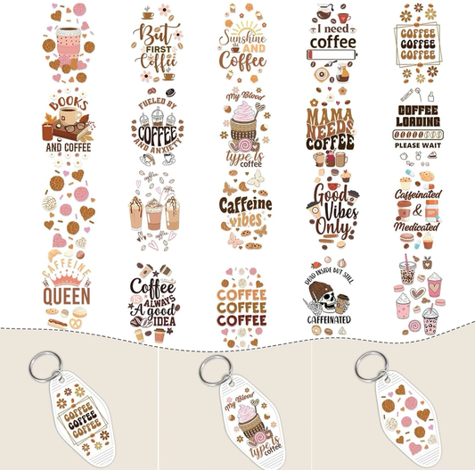 “Coffee Vibes” Keychain designs ☕️🤎