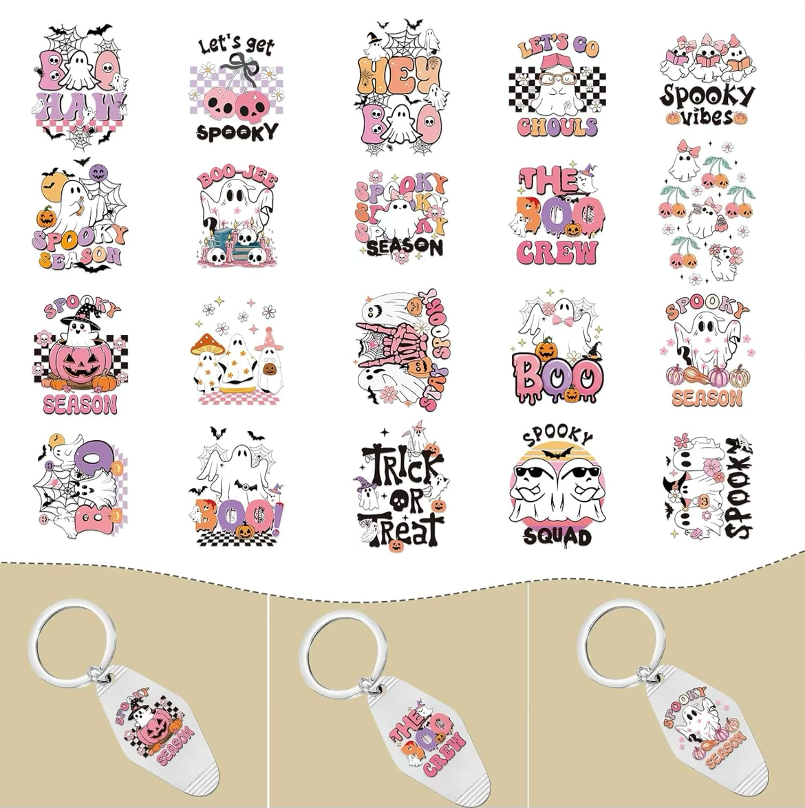 Pretty Halloween Keychain Designs 🎀👻