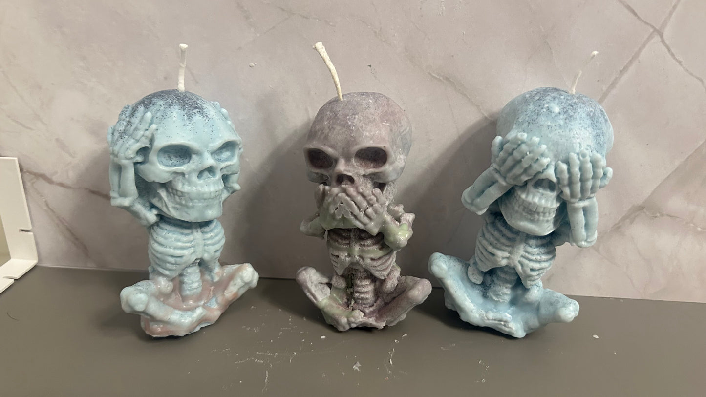 No Speak, hearing, talking skeleton candles 💀🕯️