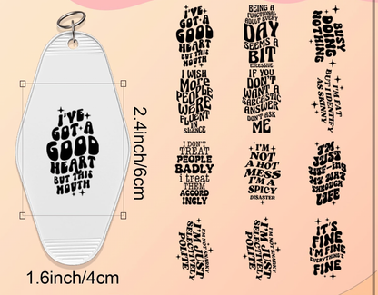 It’s Fine. I’m Fine keychain design 🙂