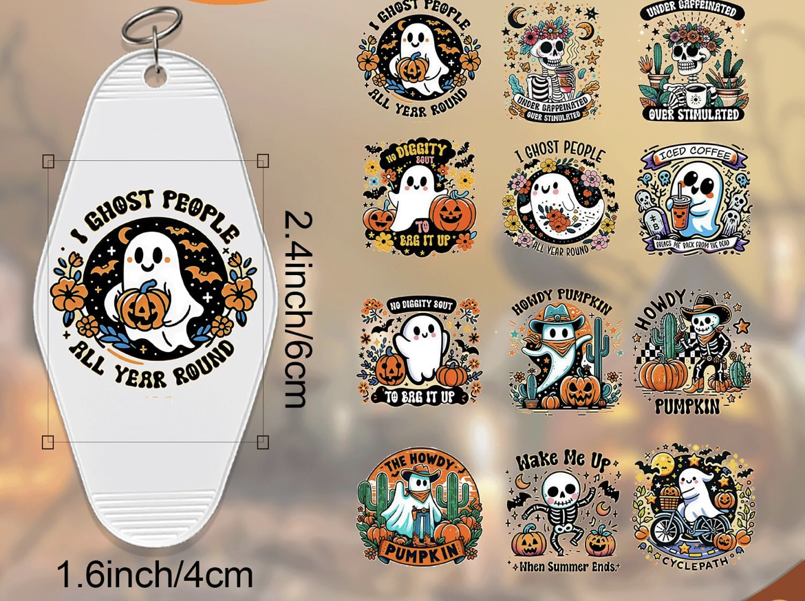 Cutie Ghost Keychain Designs 👻🖤