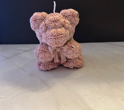 Rose Teddy Bear Candle