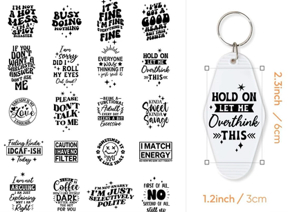 “Sarcastic Black Humorous Keychain” designs 🖤🗝️
