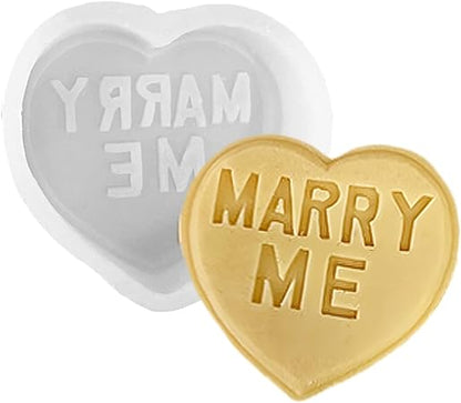 Set of 4 Heart Candle Molds