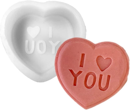 Set of 4 Heart Candle Molds