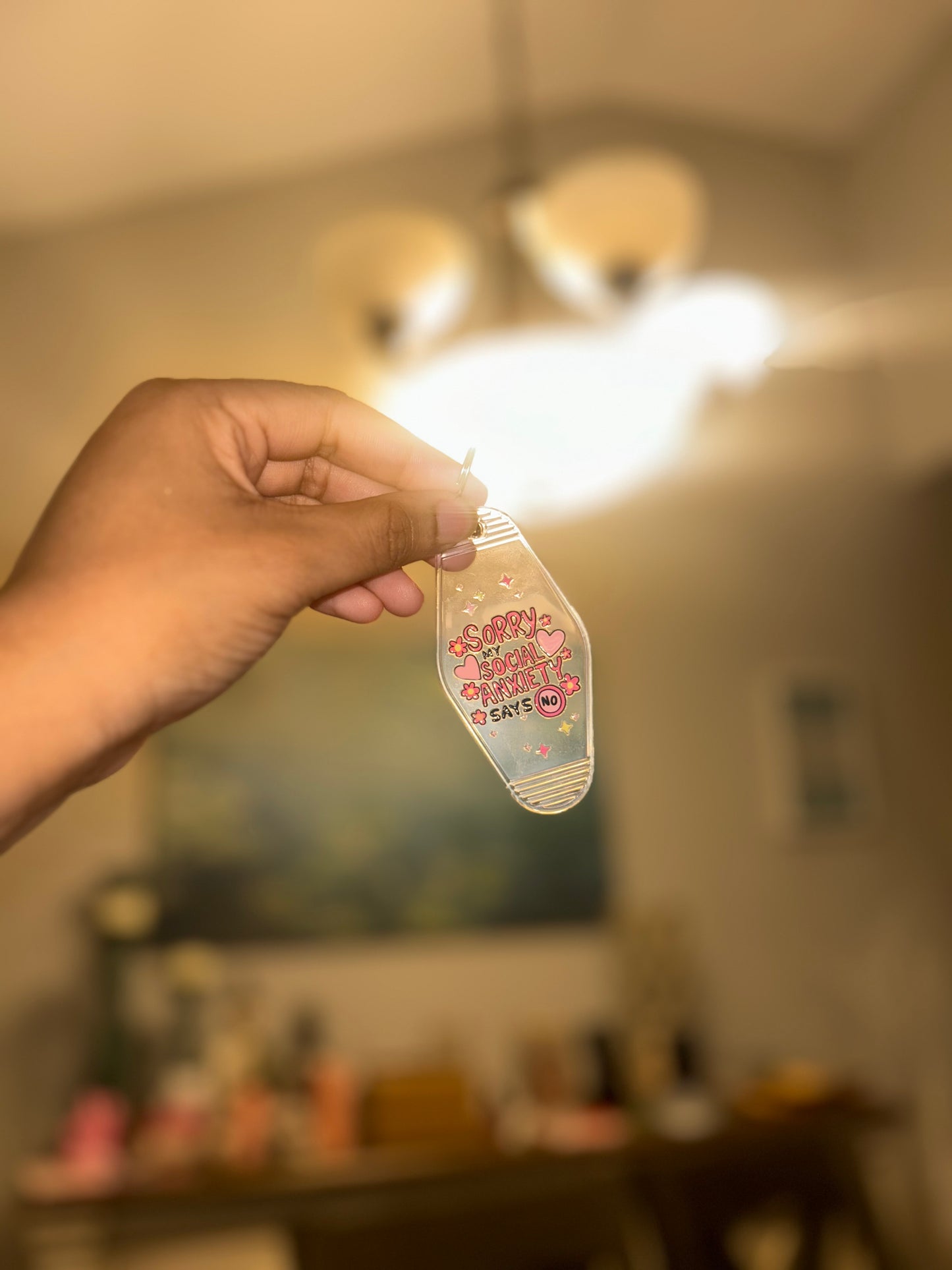 Sorry Social Anxiety Motel Keychain ✨